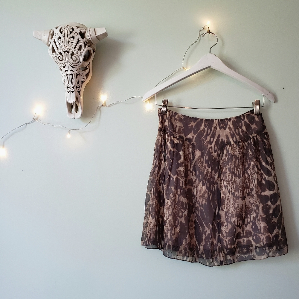 Club Monaco Organic Print Silk Skirt - Picture 11 of 11